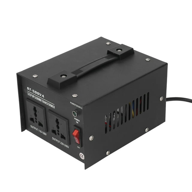 500W Step Up Transformer Heavy Duty Voltage Converter Input 110V-120V/220V-240V