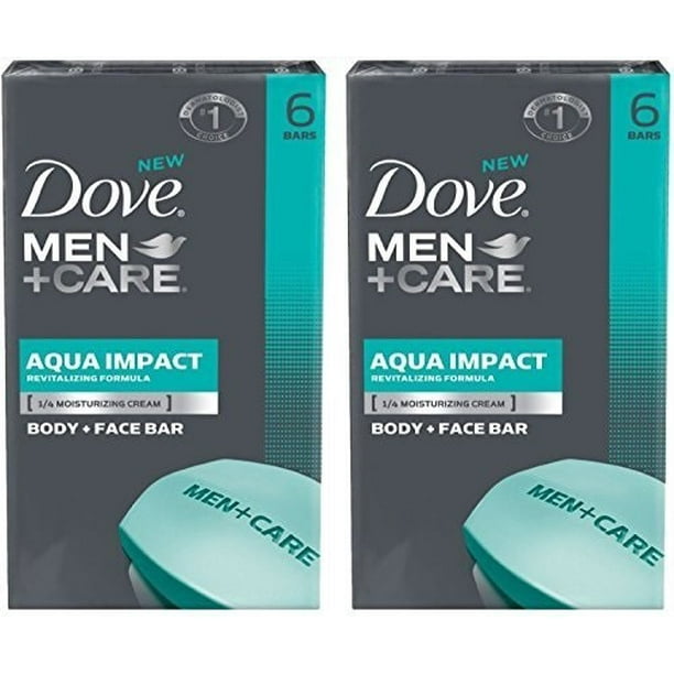 Dove Bar Soap, Men+care, Aqua Impact, 4 Oz Bars, 6 Bars Per Pack (Pack