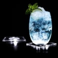 thumbnail image 3 of Posavasos LED para cócteles, 4 unidades, posavasos luminosos LED, antideslizantes e impermeables, transparentes, para cerveza, bebidas, clubes, bares, fiestas, decoración de bodas, 3 of 8