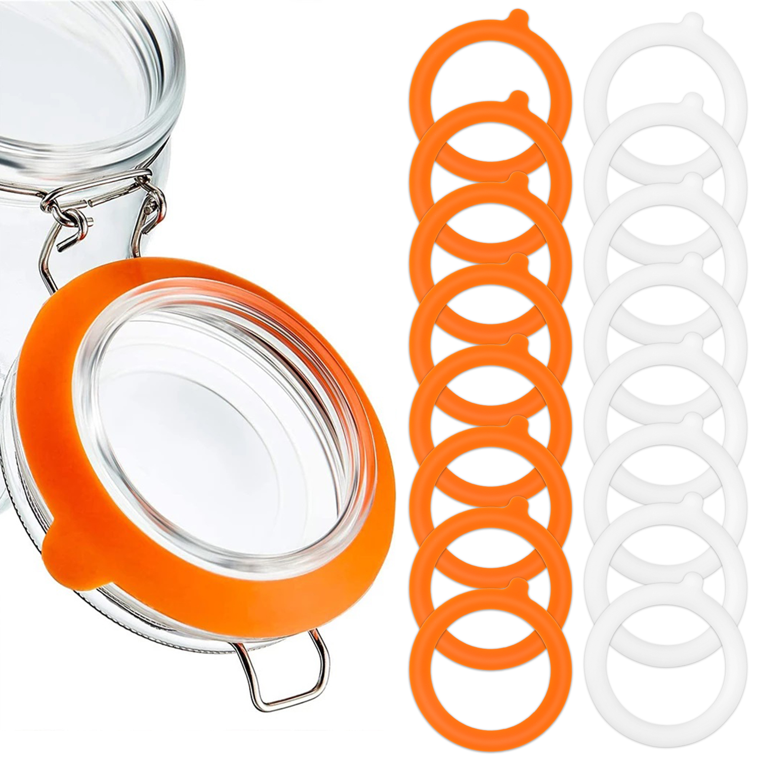 Tzgsonp 16 Pack Silicone Replacement Gasket, Airtight Rubber Seals