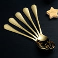 thumbnail image 2 of ReaNea Gold Titanium Plated Stainless Steel Tableware Spoons (12 Count), 2 of 8