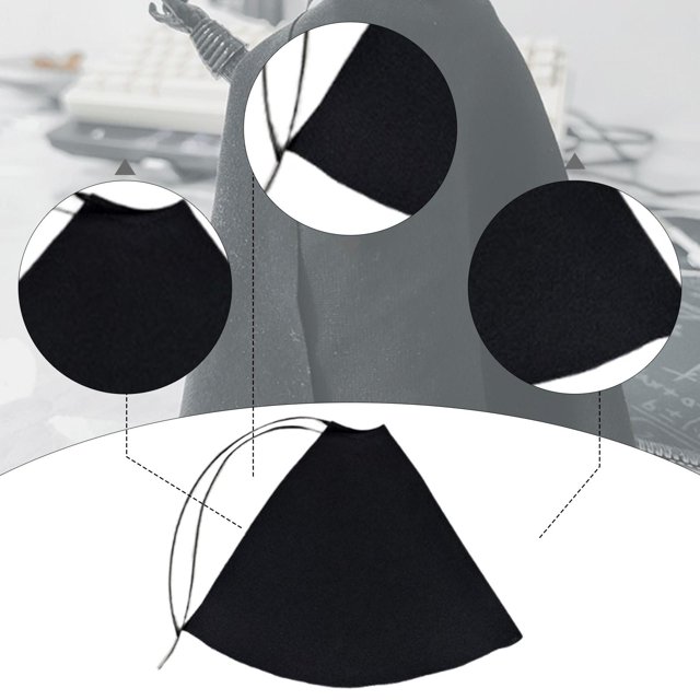Figura de acción a escala 1/12 Figura Cape Cosplay , elegante ropa de muñeca vestida de moda mini túnica larga para figuras masculinas de 6 negro