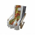 thumbnail image 4 of Letter R Soft Flannel Fleece Blanket, Floral R Made with Maple Leaves Bouquet Essence Autumn Inspirations Initials Theme, Cozy Plush for Indoor and Outdoor Use, 60" x 80", Multicolor, by Ambesonne, 4 of 6