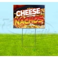 thumbnail image 1 of Cheese Nachos (18" x 24") Yard Sign, Includes Metal Step Stake, 1 of 6