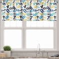 thumbnail image 3 of Ambesonne Numbers Valance & Curtain, Math Themed Design, 55"x30", Blue Yellow and White, 3 of 6