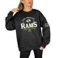 thumbnail image 2 of Women's Gameday Couture Black Los Angeles Rams Oversized Players Only Black Label Pullover Sweatshirt, 2 of 5