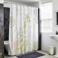 thumbnail image 6 of Xipuska Coastal Shower Curtain - Water Repellent Fabric Shower Curtains Washable, Yellow-green Ocean Coral Starfish Jellyfish Decorative Polyester Cloth Bathroom Curtains Modern Bath Decor 72"x72", 6 of 6
