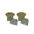 thumbnail image 2 of BemeyourBBs Toddler Baby Boy Summer Clothes Cute Infant Baby Boys Duck Outfits Duck Embroidery Short Sleeve T-Shirt Top with Pockets Elastic Waist Camouflage Shorts Set, 2 of 9