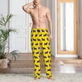 thumbnail image 5 of Mens Pajama Pants - Soft Sleep & Lounge Pants for Men, Cute black Dog yellow Cuteness Casual PJ Bottoms Pants with Pockets, 5 of 5