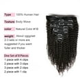 thumbnail image 3 of 12-26 inch Kinky Curly Clip in Hair Extension, Deep Wave 8Pcs Clip in Real Human Hair 120/240g Wavy Curly Brazilian Hairpieces for Women, 3 of 6