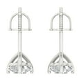 thumbnail image 4 of Clara Pucci 1.5Ct Clear Round Cut VVS1 Screw Back Stud 14k Solid hypoallergenic Gold Designer Earrings For April, 4 of 7