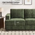 thumbnail image 6 of BLAZANT 89" Extra Deep Seats Oversize, Chenille Fabric 3 Seater Sofa for Living Room, Modern Couch and Sofa, Comfy Armrests and Seats and Backrests, Easy Installation,Green, 6 of 14