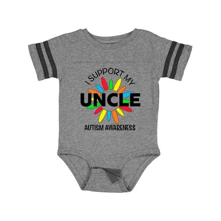 

Inktastic I Support My Uncle Autism Awareness Gift Baby Boy or Baby Girl Bodysuit
