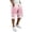 Light Pink@GC@, variant on CONZONE Mens Cargo Shorts Gradient Color Straight Leg Cargo Shorts for Men Lightweight Relaxed Fit Outdoor Workout Shorts With Pockets