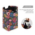 thumbnail image 3 of Yayeee Freestanding Laundry Hamper with Handle Collapsible Large Storage Basket for Clothes, Vibrant Blooming Flowers, 3 of 7