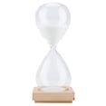 thumbnail image 1 of Decoración clásica para el hogar y la oficina, reloj de arena de madera blanca de 30 minutos elaborado con elegancia, 1 of 7