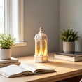 thumbnail image 6 of Hexagonal LED Electronic Candle Light with Black Metal Frame Vintage Indoor Patio Hanging Ambient Decor Lamp, 6 of 6