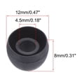 thumbnail image 2 of Uxcell Replacement Silicone Ear Tips Earbuds Bud Earbuds Tips Black Middle, 2 of 5