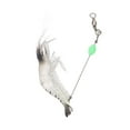 thumbnail image 1 of 6PCS Luminous Fake Wood Shrimp Soft Silicone Lures Artificial Baits with Bead Swivels Hook, 1 of 14