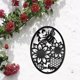 thumbnail image 5 of Arte de pared de metal con diseño de girasol, abejas negras, decoración de pared, flores elípticas huecas, adorno colgante de pared, letrero moderno para sala de estar, dormitorio, oficina, cocina,, 5 of 6