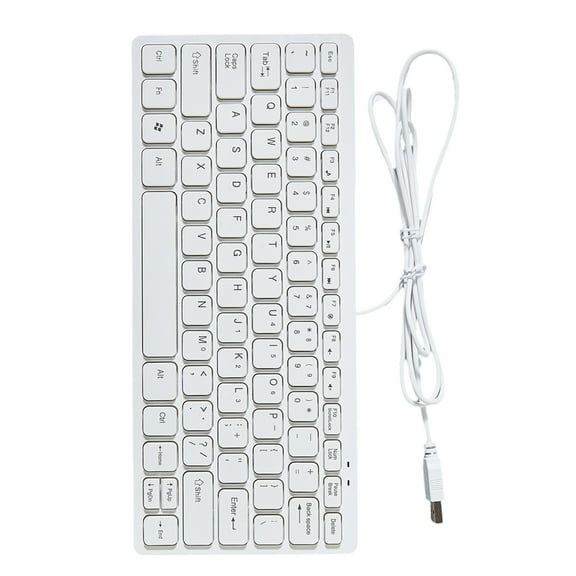 Wireds USB Miniature Keyboards 78 Key Thin Design for Desktop Laptop PC Ergonomic and Portable