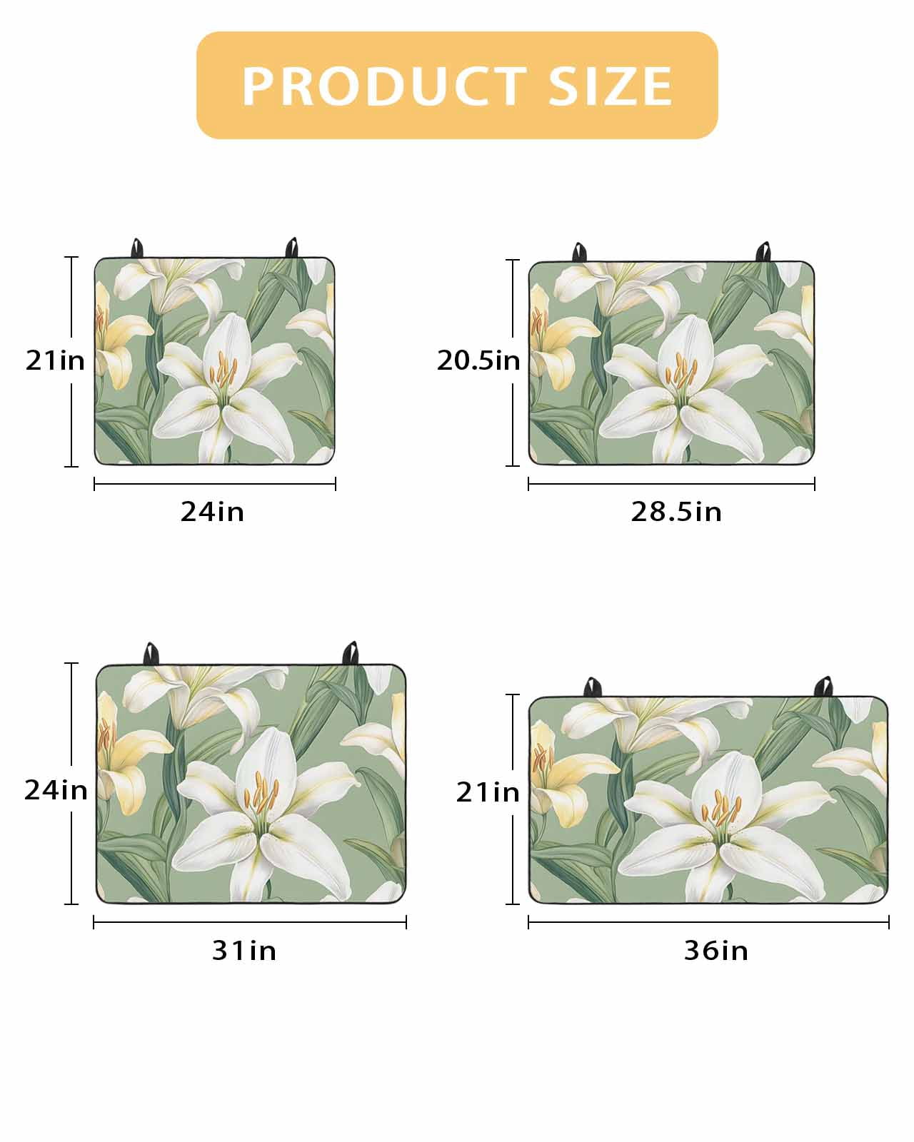 nqOlkjepod Large Induction Cooktop Protector Mat 24"x21", Green Floral Spring Stove Top Covers for Electric Stove, Vintage Posy Patterns Decorative Stove Burner Cover Mats, Glass Top Stove Cover