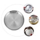 thumbnail image 2 of KAKOWELY 1 bandeja redonda de acero inoxidable para servir alimentos, bandeja para frutas, placa para parrilla., 2 of 5