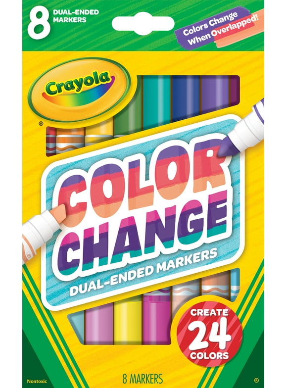 Crayola Color Change Duel Ended Marker, 8 Count, Beginner Child