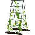 thumbnail image 1 of Soporte para plantas de jardín Yotoworth metálico en forma de A 180x81 cm negro, 1 of 7
