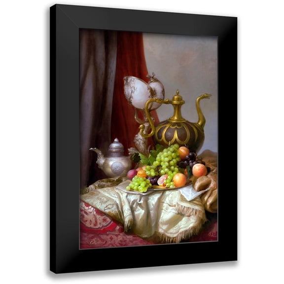 Sevryukov, Dmitry 11x14 Black Modern Framed Museum Art Print Titled - Still life with a Dutch glass