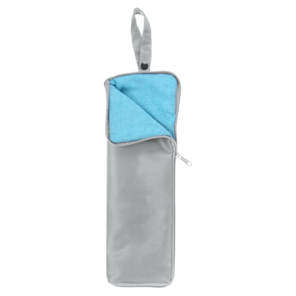 Uxcell Umbrellas Bag Carry Bag 4.33"x13.4" Portable Reversible Wet Umbrella Sleeve Folding Cover Pouch Case Dark Gray