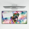 thumbnail image 4 of Hippie Mastiff Portrait Watercolor Tie-Dye Vintage Styles Desk Mat Full Keyboard Mouse Pad Mastiffs Dog Lover Gifts Idea Large Mousepad - 00014, 4 of 5