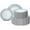 D. Imperial Blue & Silver, variant on " OCCASIONS " 50 Plates Pack (25 Guests)-Heavyweight Wedding Party Disposable Plastic Plate Set -(25x10.5'' Dinner + 25x8'' Salad/Dessert) (Imperial in White)