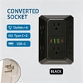 thumbnail image 2 of Multi Plug 6-Outlet Extender,Surge Protector Power Strip with 2 USB & 2 Type-C Ports, 2500W Wall Outlet Extender for Home Office Dorm, 2 of 5