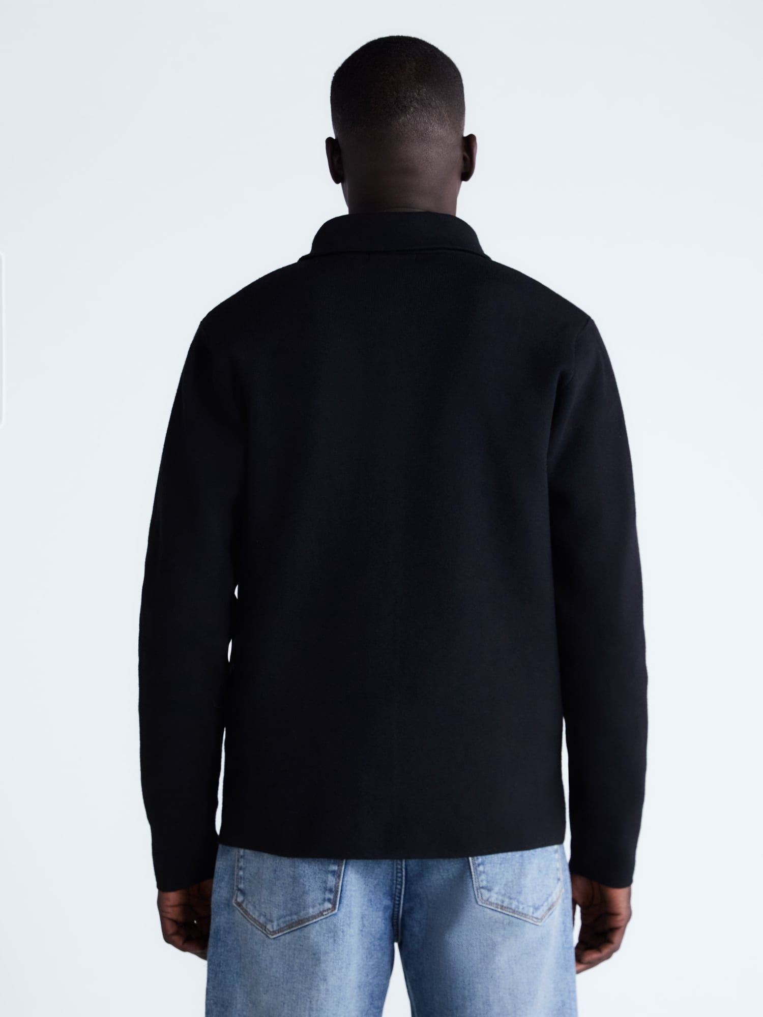Free Assembly Men's Cozy Yarn Cardigan Sweater with Long Sleeves, Sizes XS-3XL