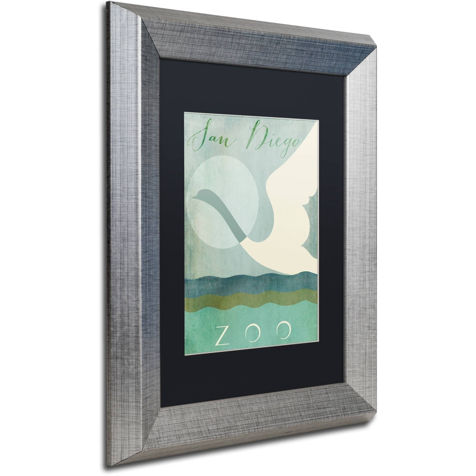 Trademark Fine Art "San Diego Zoo" Canvas Art by Color Bakery Black Matte, Silver Frame