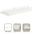 thumbnail image 3 of Kate and Laurel Havlock Modern Natural Floating Shelves, Set of 2, 24 x 8, White, Functional Bathroom and Kitchen Shelves for Storage and Display, 3 of 10