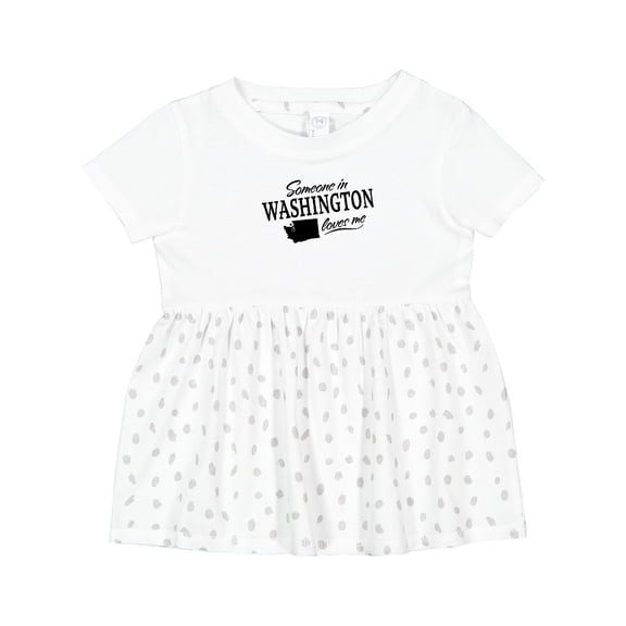 Inktastic Someone in Washington Loves Me Girls Baby Dress