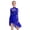 Blue, variant on Girls Figure Skating Dress Long Sleeve Mesh Splice Rhinestones Lyrical Dance Dress for Competition Yellow 6