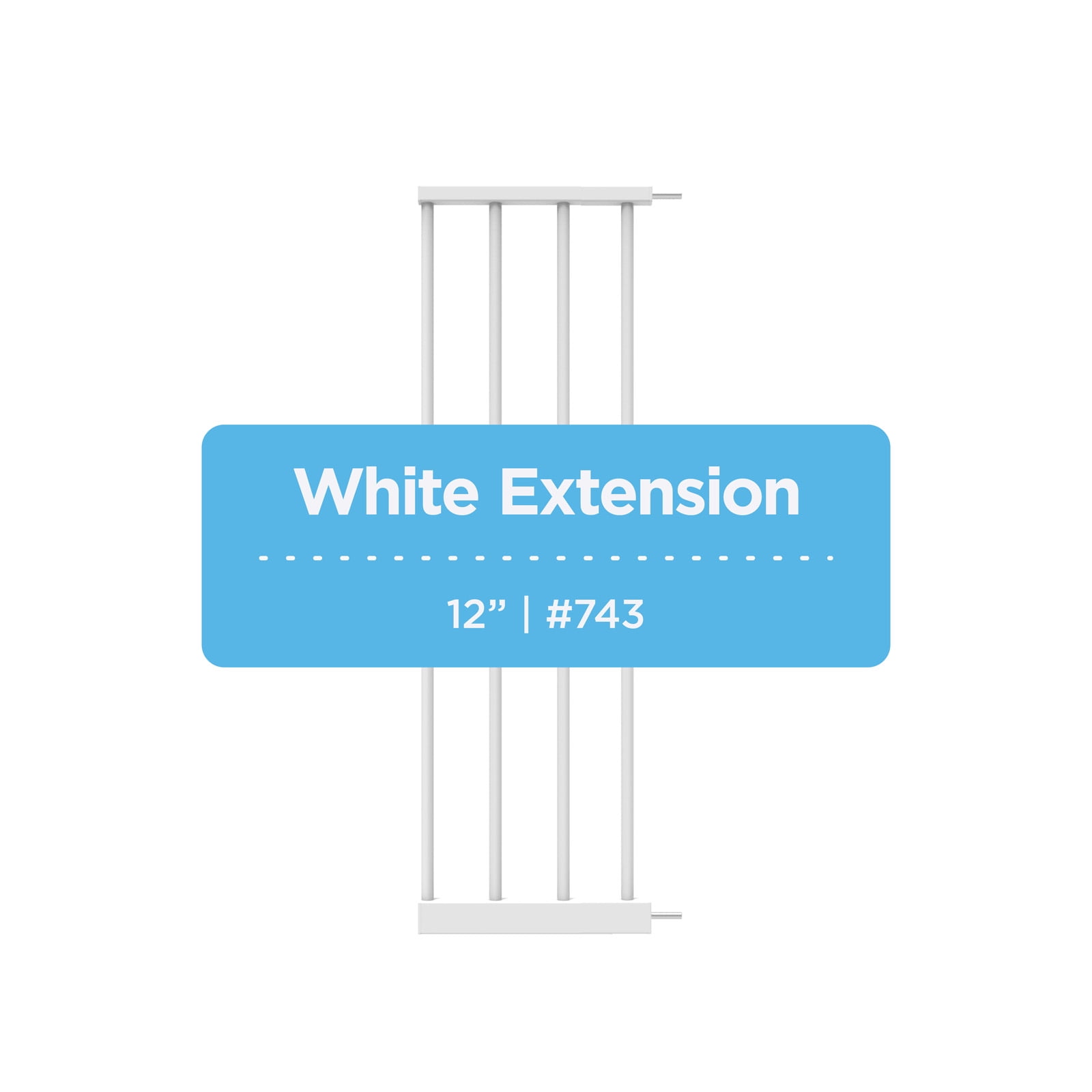 Perma Child Safety White 12" Pressure Mounted Baby Gate Extension