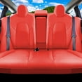 thumbnail image 4 of For 2017-2023 Tesla Model 3 FH Group Faux Leather Custom Fit Car Seat Covers   Solid Red - Rear Set, 4 of 4