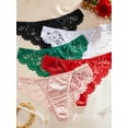 thumbnail image 5 of Women Lace Underwear Sexy Breathable Lace Hipster Women's Panties, 5 Psck, 5 of 7