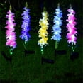 thumbnail image 3 of JingChun Solar Garden Lights, Solar Delphinium Flowers Lights 1 Pack, Waterproof Solar Outdoor Lights for Outside Wedding Party Garden Yard Patio Lawn Decor and Gift for Women, 3 of 3