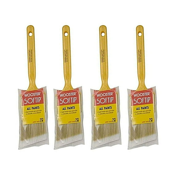 Wooster Genuine 2" Softip Angle Sash Paintbrush 4-Pack, Q3208-2-4PK