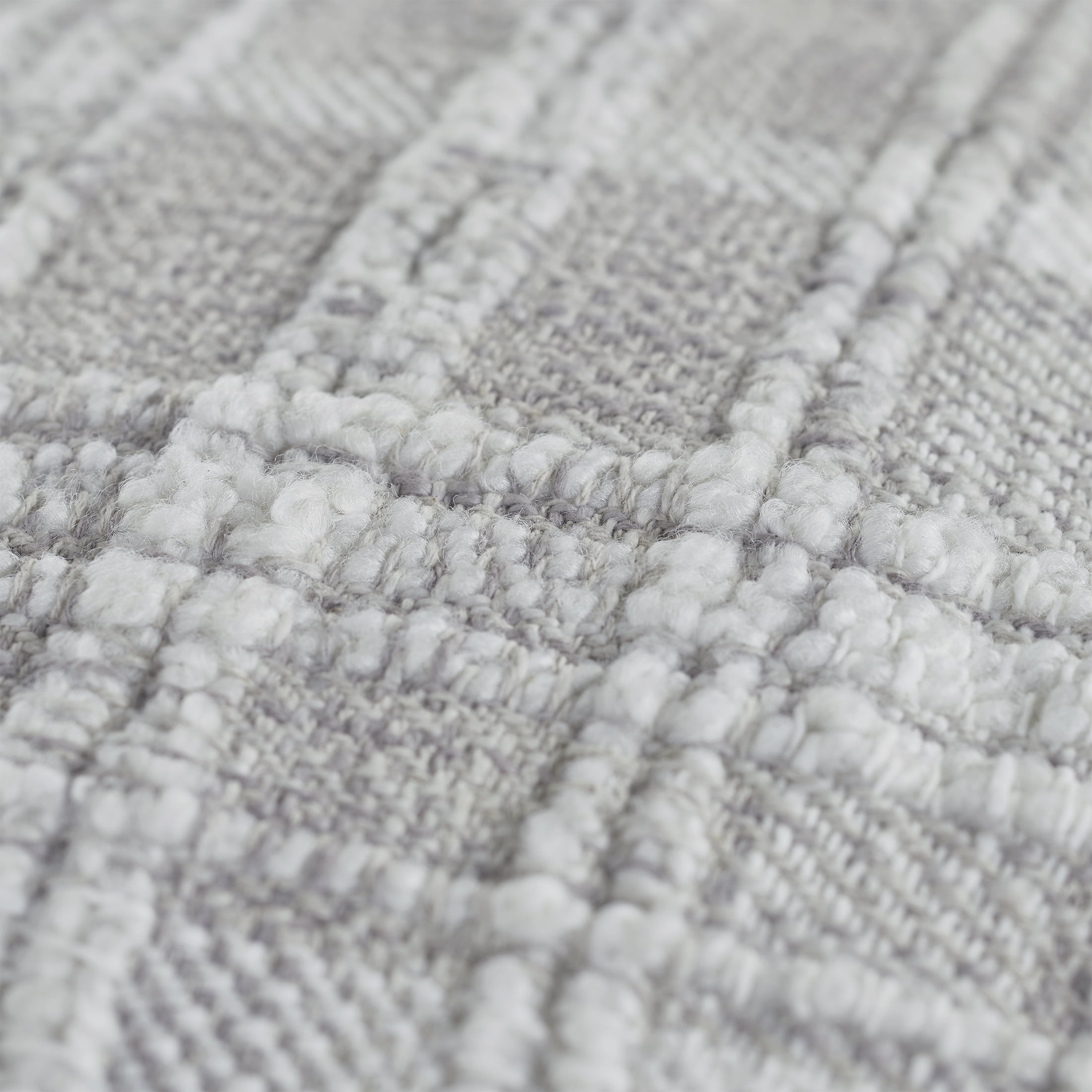 (2 pack) Better Homes & Gardens Lulu 14 in x 20 in Silver Plaid Cotton-Rich Decorative Pillow
