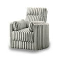 thumbnail image 2 of Ezo Swivel Accent Chair, Channel Gray Polyester Corduroy, 2 Pillows, 2 of 5
