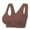 Brown, variant on Women's Tube Top Bra Vest Wireless Camisole Lingerie, Breathable Side Support Underwear, Comfortable Gathering Sleep Top, Anti Exposure Modesty Layer, Seamless Wide Strap Bralette