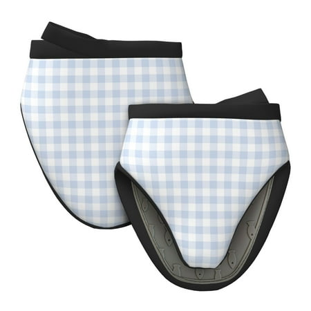 

Lukts Blue Checkboard for Silicone Oven Mitts Heat Resistant Silicone Potholders Mini Oven Mitts Oven Glove Kitchen Mittens Pinch Mitts Cooking Mitts
