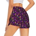 thumbnail image 3 of Disketp Mardi Gra2 Print Women's Shorts Workout Shorts for Athletic Gym Running Shorts with Phone Pockets, 3 of 8