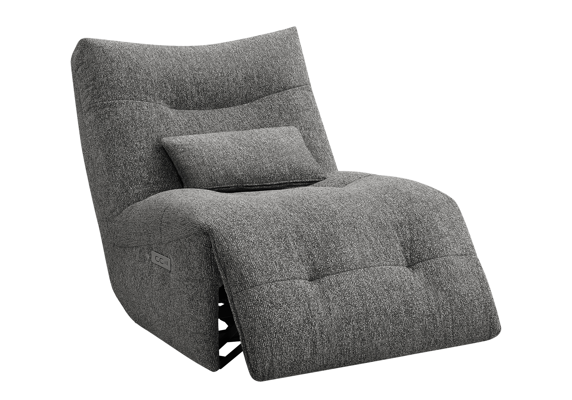 Monarch Specialties - I 8185 Reclining Chair, 35" Wide, Swivel, Glider, Upholstered, Dark Grey Fabric